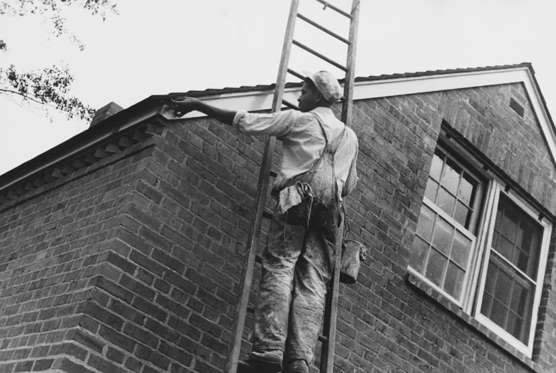Inspector reviewing exterior documentation
